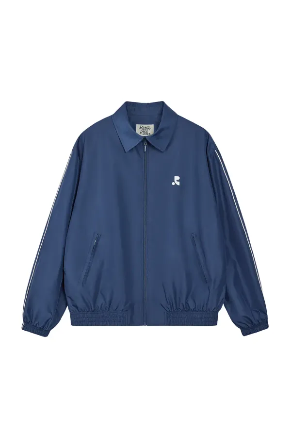 OVERSIZED COLLAR JACKET - BLUE