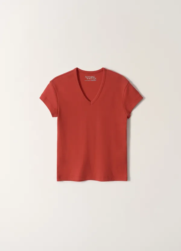 90s v-neck t-shirt (Red)