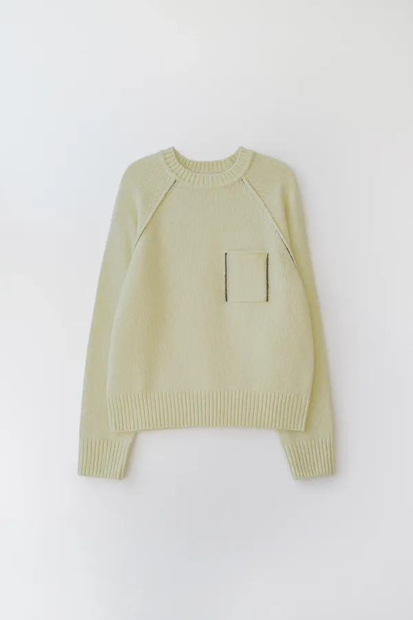 Tape raglan knit (lime)