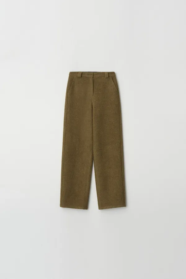 Boucle Wide Pants (brown)