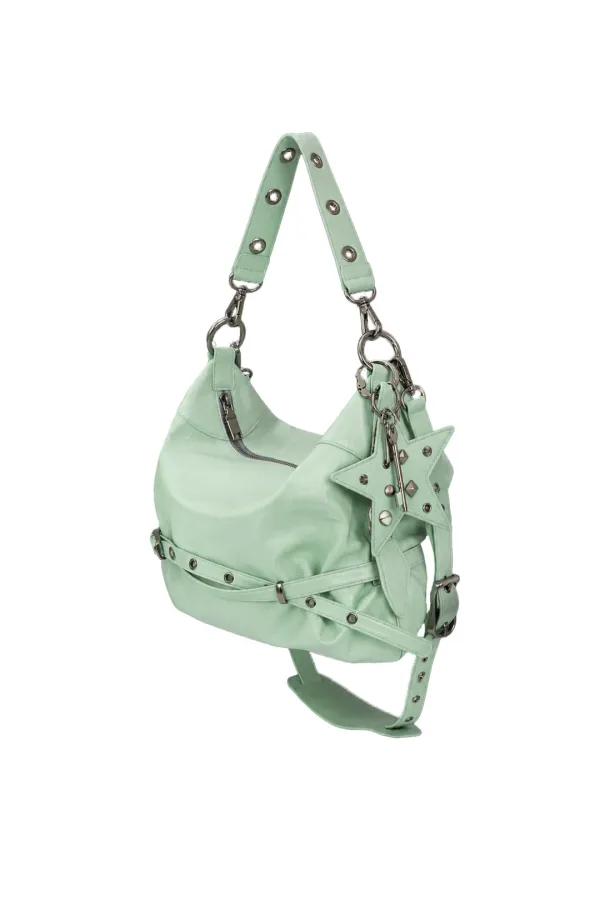 6/4 예약배송 미니 슬라우치 백 & 키링 세트 mini slouchy bag (mint) & keyring set