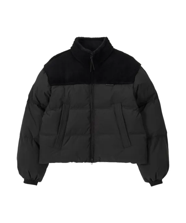 Woolly Duck Down Puffer Jacket-Black