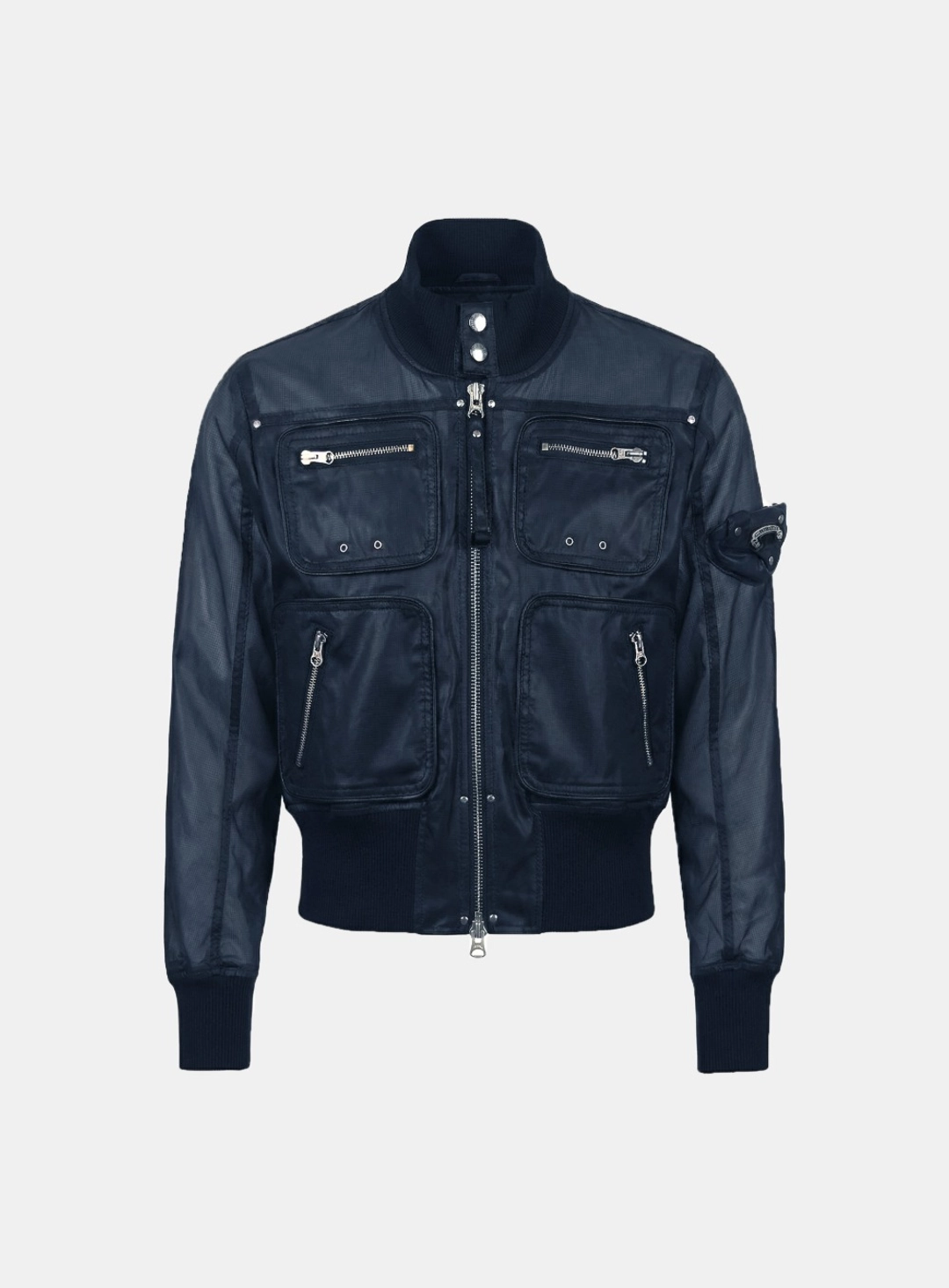 배드블러드 [w-jkt26-035] Laguna Lightweight Nylon Bomber Jacket - Navy 상품 이미지 1