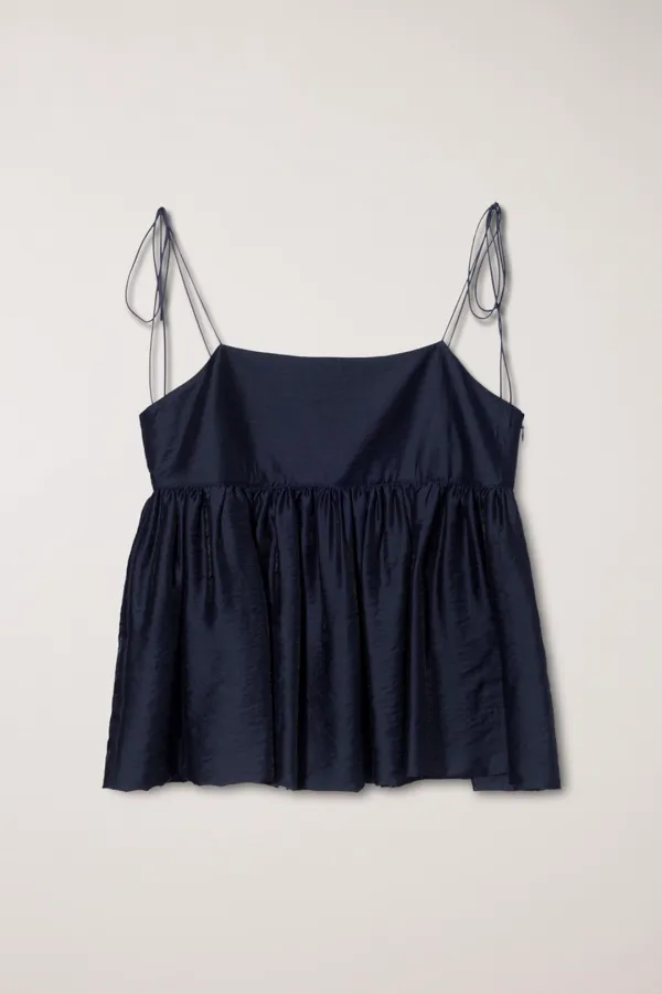 FLARED BUSTIER BLOUSE NAVY_UDBL6B230N2