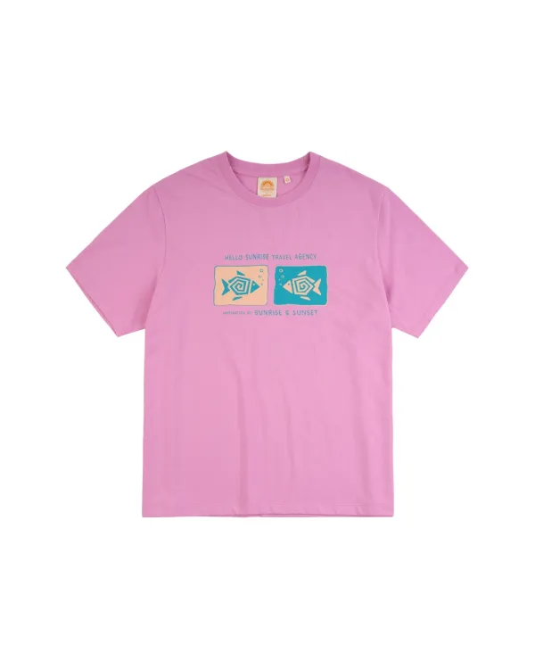 Geometric Fish Tee_Pink