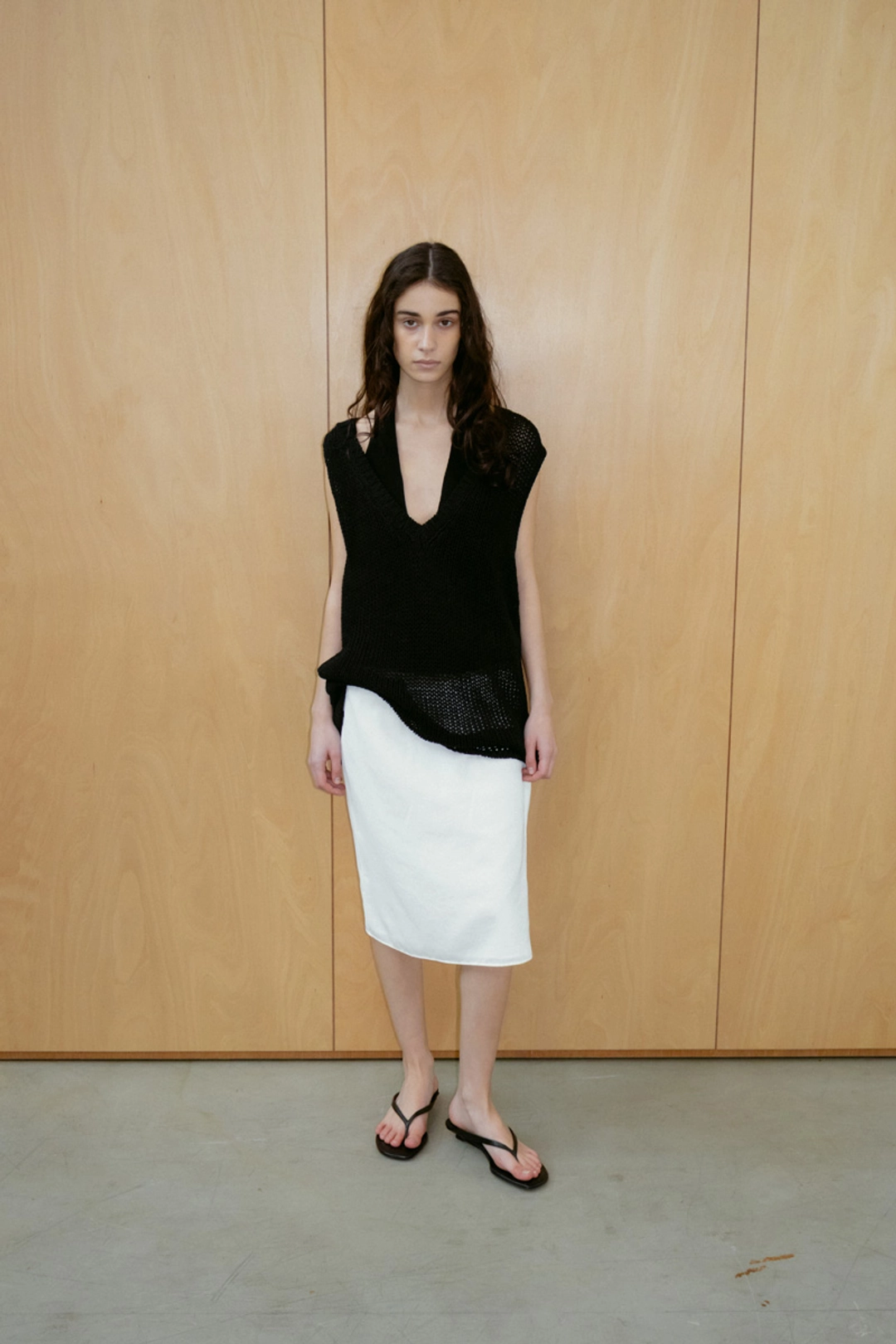 리포스 OVERSIZED PAPER COTTON VEST (BLACK) 상품 이미지 2