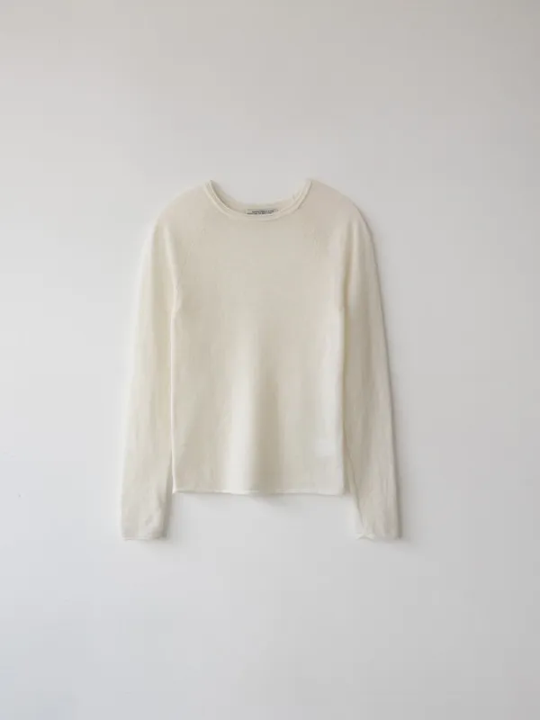 Baby Alpaca Raglan Pullover (Ivory)