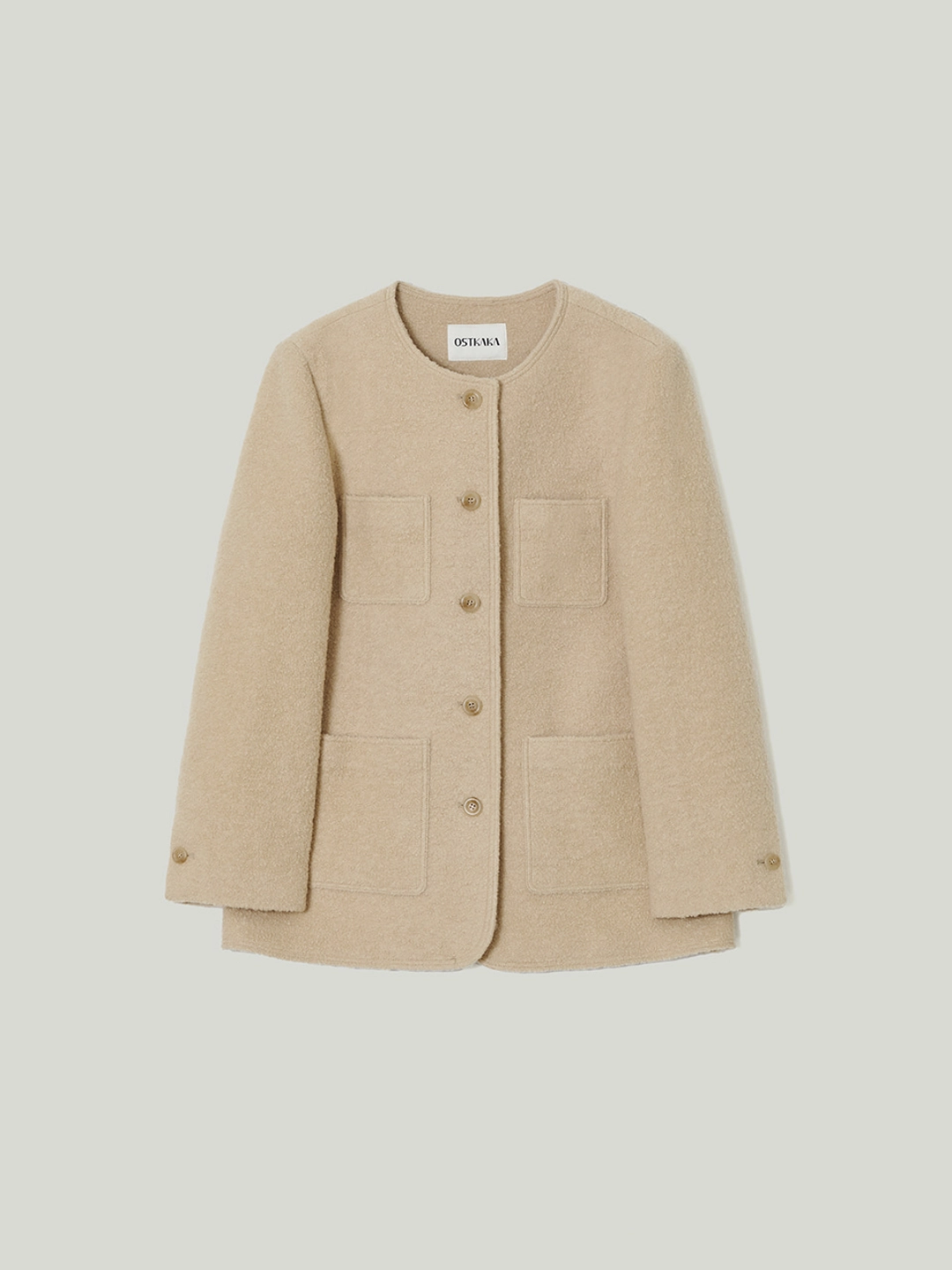 오스트카카 Overfit Single Tweed Jacket Butter 상품 이미지 1