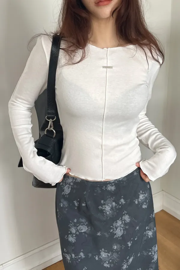 Line Seam Tee (ivory)