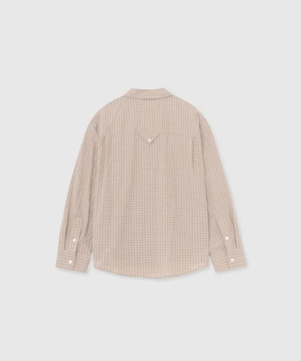 90\'s check shirt (Beige)