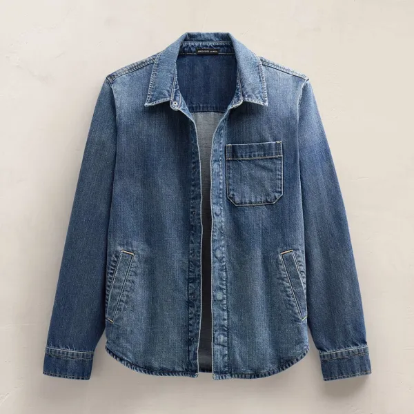 Denim Shirt Jacket - Medium Wash