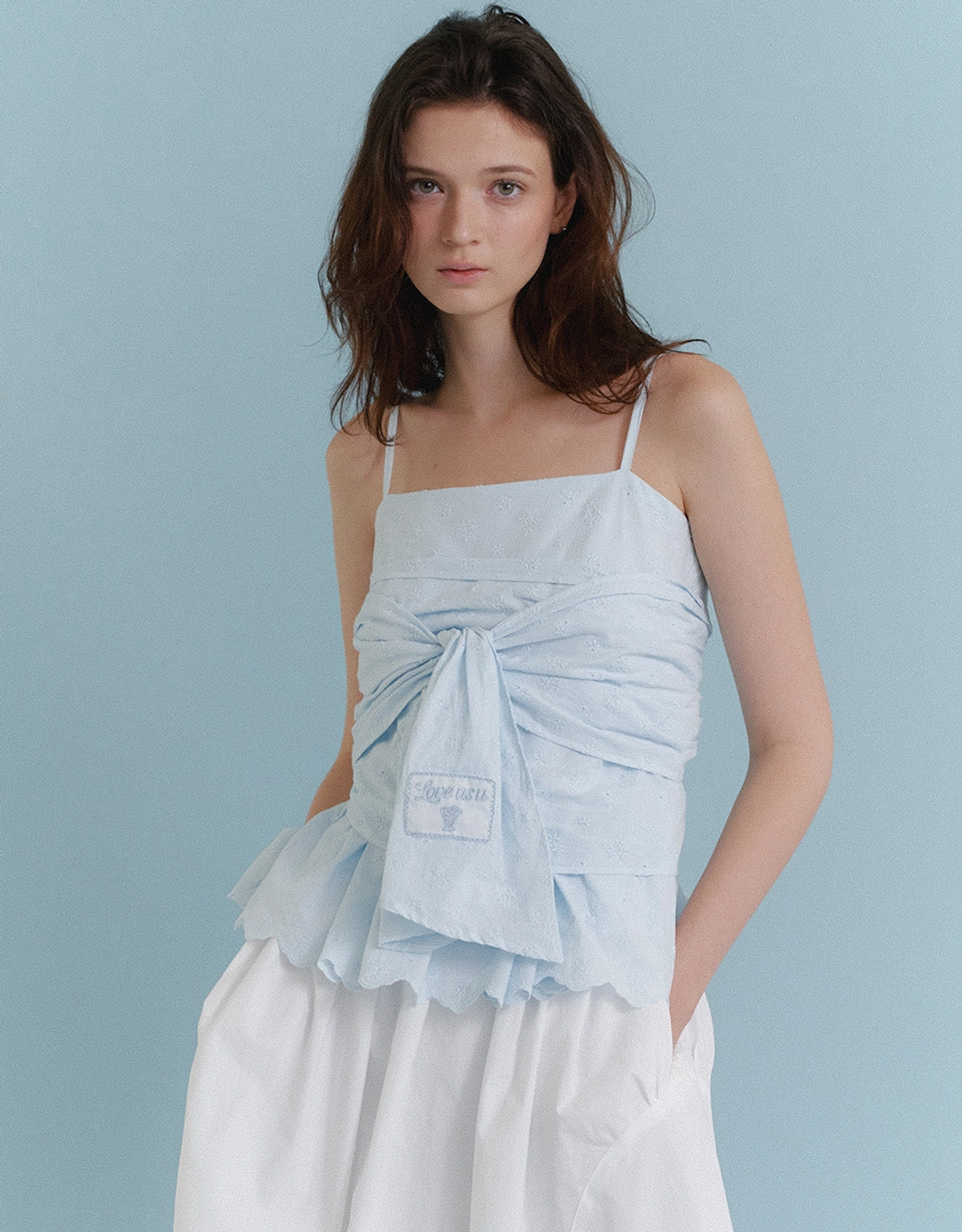 러브어스유 Floral Wrap Sleeveless (Mood Blue) 상품 이미지 2