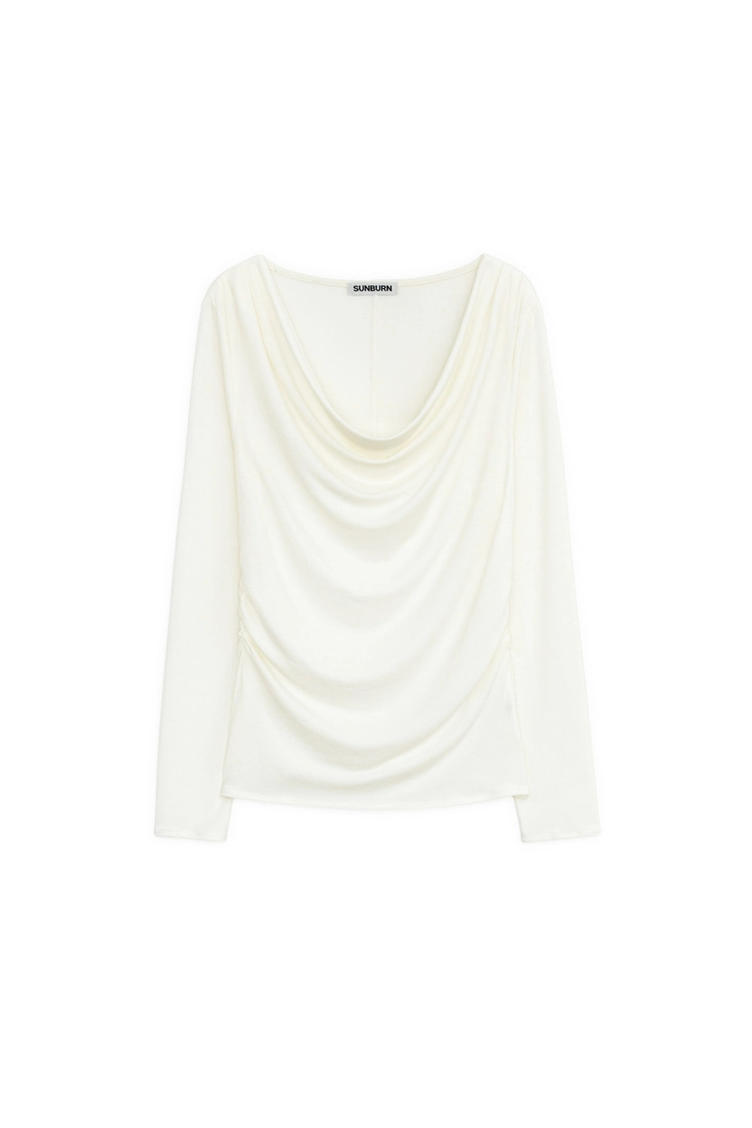 썬번프로젝트 COWL NECK LONG SLEEVE TOP, IVORY 상품 이미지 1