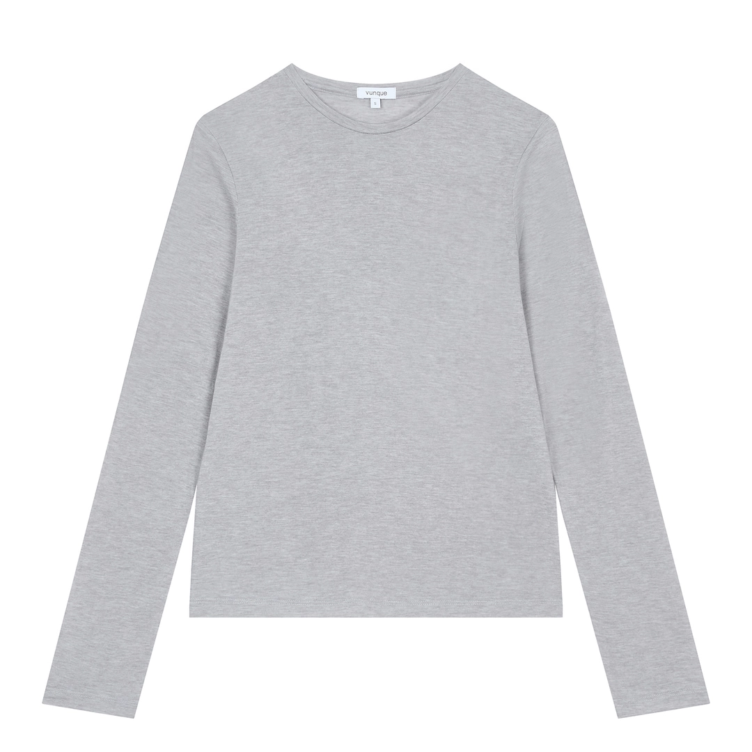 분크 Romantic Goth Layered T-shirt (로맨틱 고스 레이어드 티셔츠) Grey 상품 이미지 3
