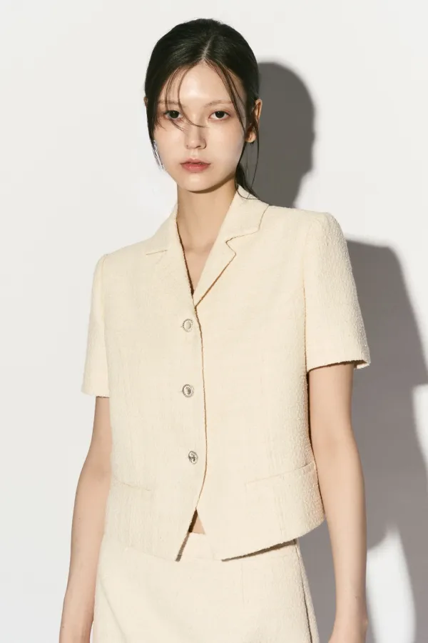 TWEED HALF-SLEEVE JACKET