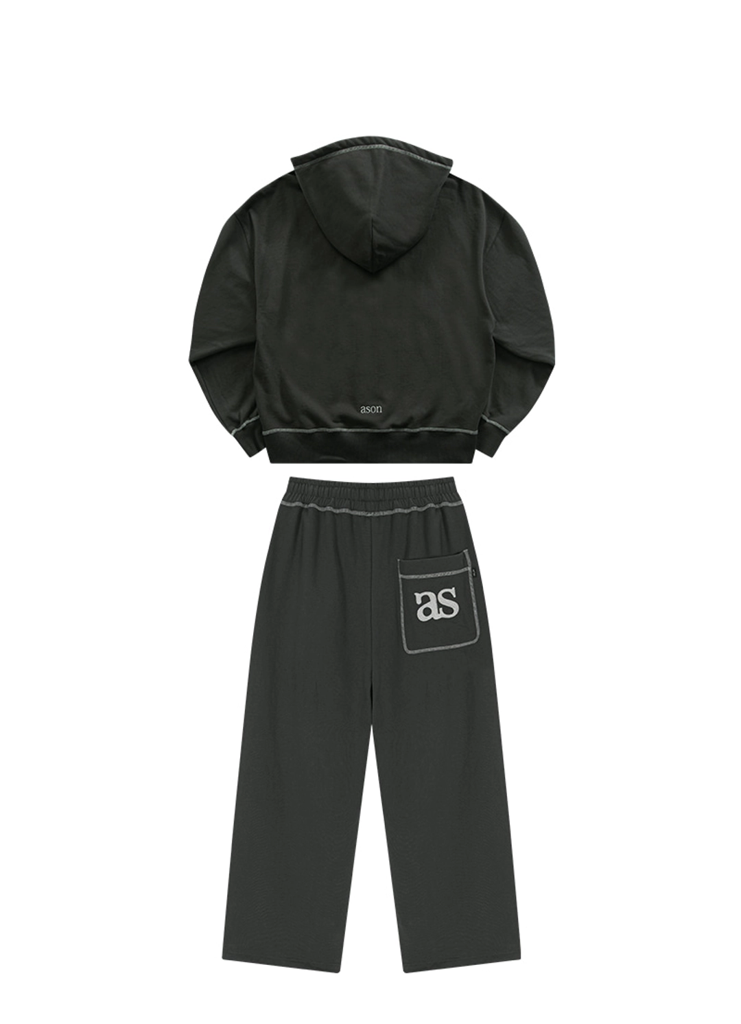 애즈온 [SET] MORROW TRAINING SET-UP / CHARCOAL 상품 이미지 2