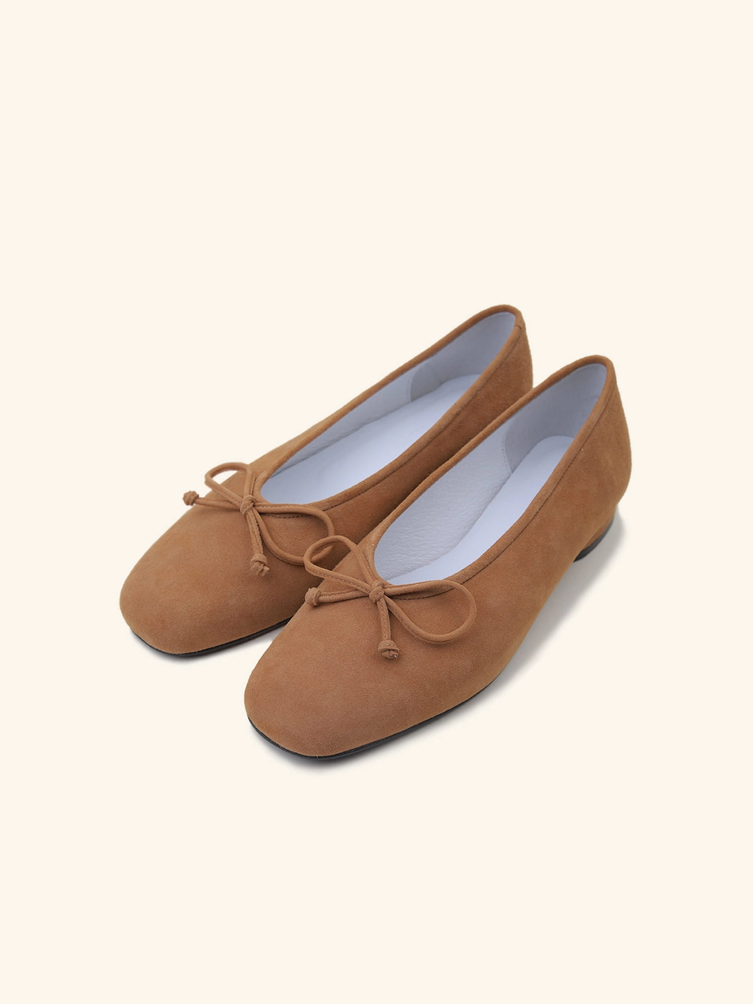 러브듀이 MACARON ribbon flat / 카멜스웨이드 상품 이미지 3