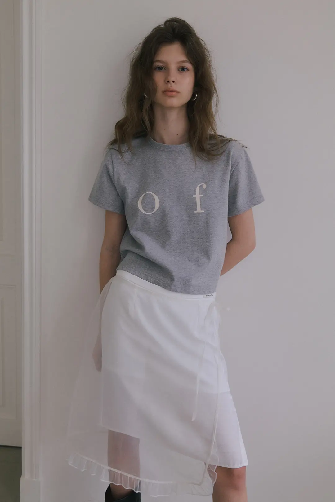 오버듀플레어 OF LOGO T-SHIRT_GREY 상품 이미지 2