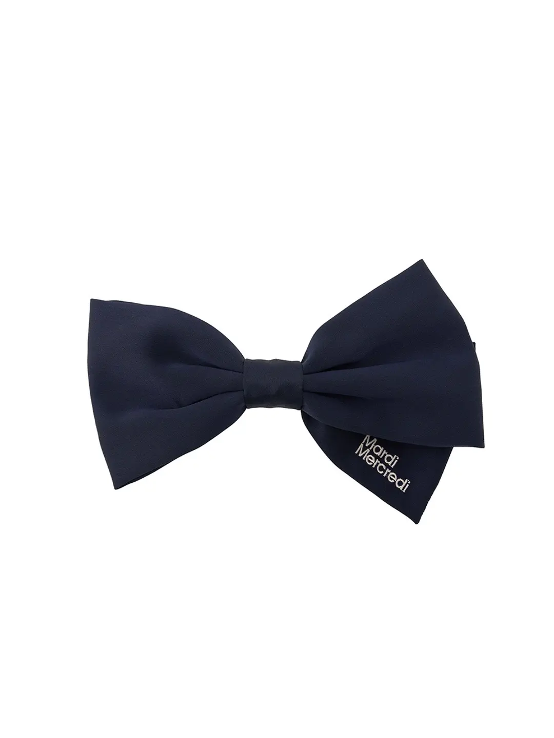 마르디 메크르디 SILK BOW HAIR CLIP_NAVY 상품 이미지 2