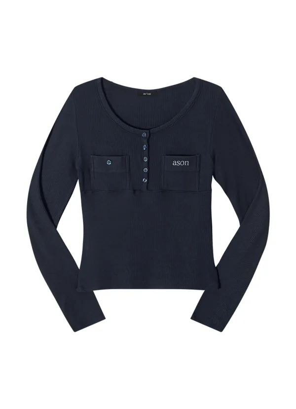 EASE POCKET LONG SLEEVE / NAVY