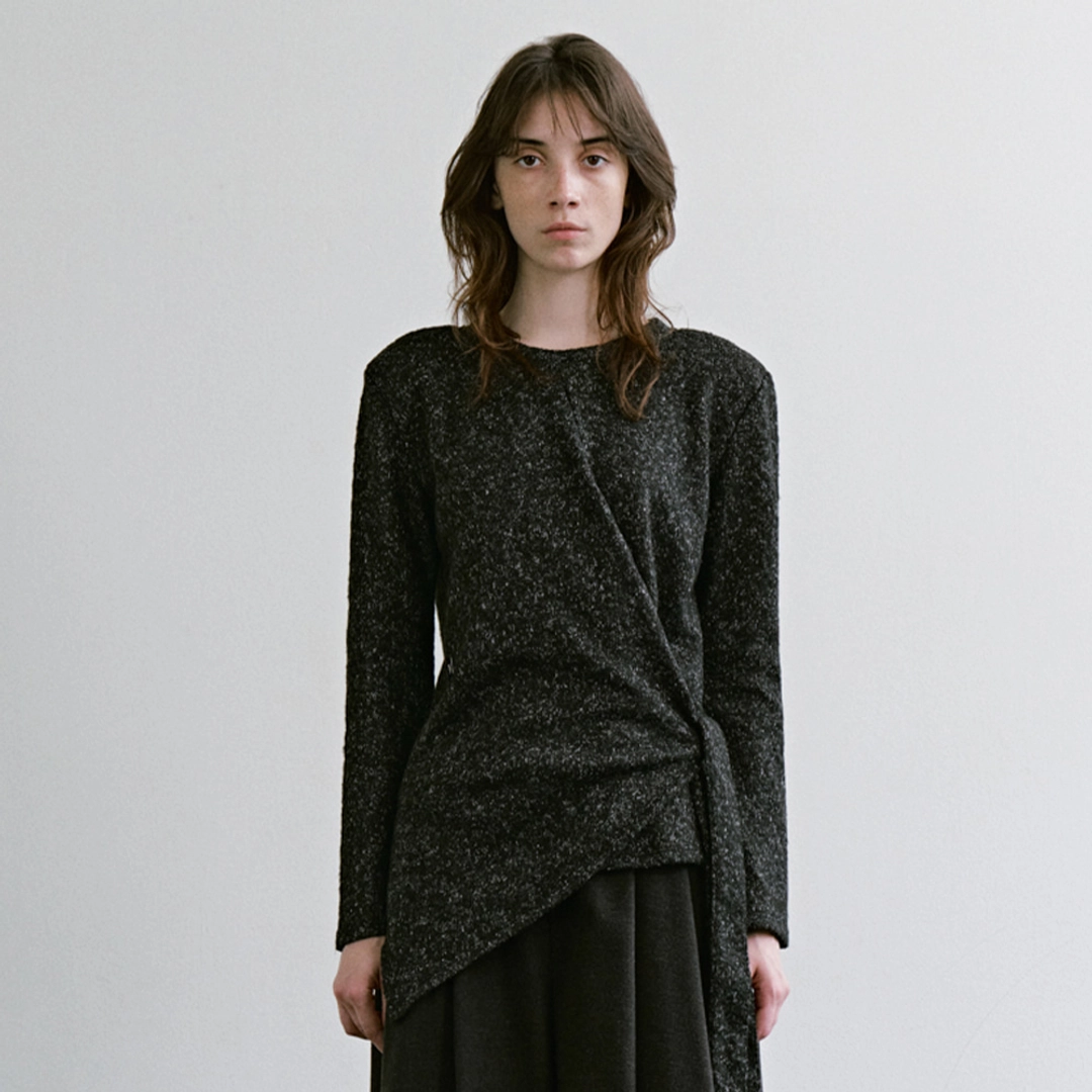 트리밍버드 Padded Shoulder Set-up Top [ Charcoal ] 상품 이미지 1