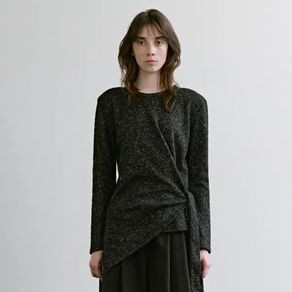 Padded Shoulder Set-up Top [ Charcoal ]