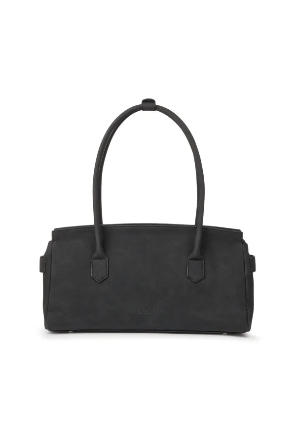 FAUX SUEDE TWO-WAY BAG IN BLACK - DEINET