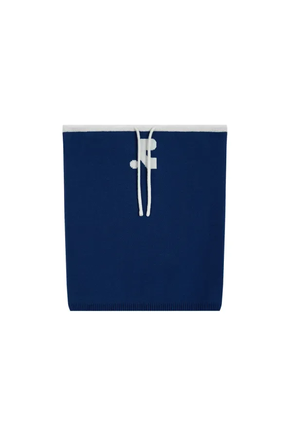 STRING KNIT TUBE TOP - COBALT BLUE