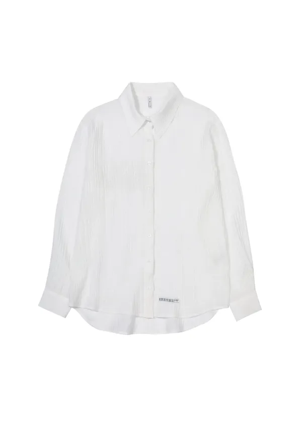 SOFT VEIL STRIPE SHIRT, IVORY