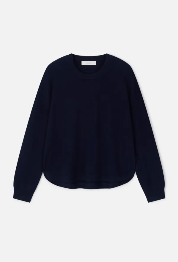 Cashmere Crew-Neck Knit (Navy)