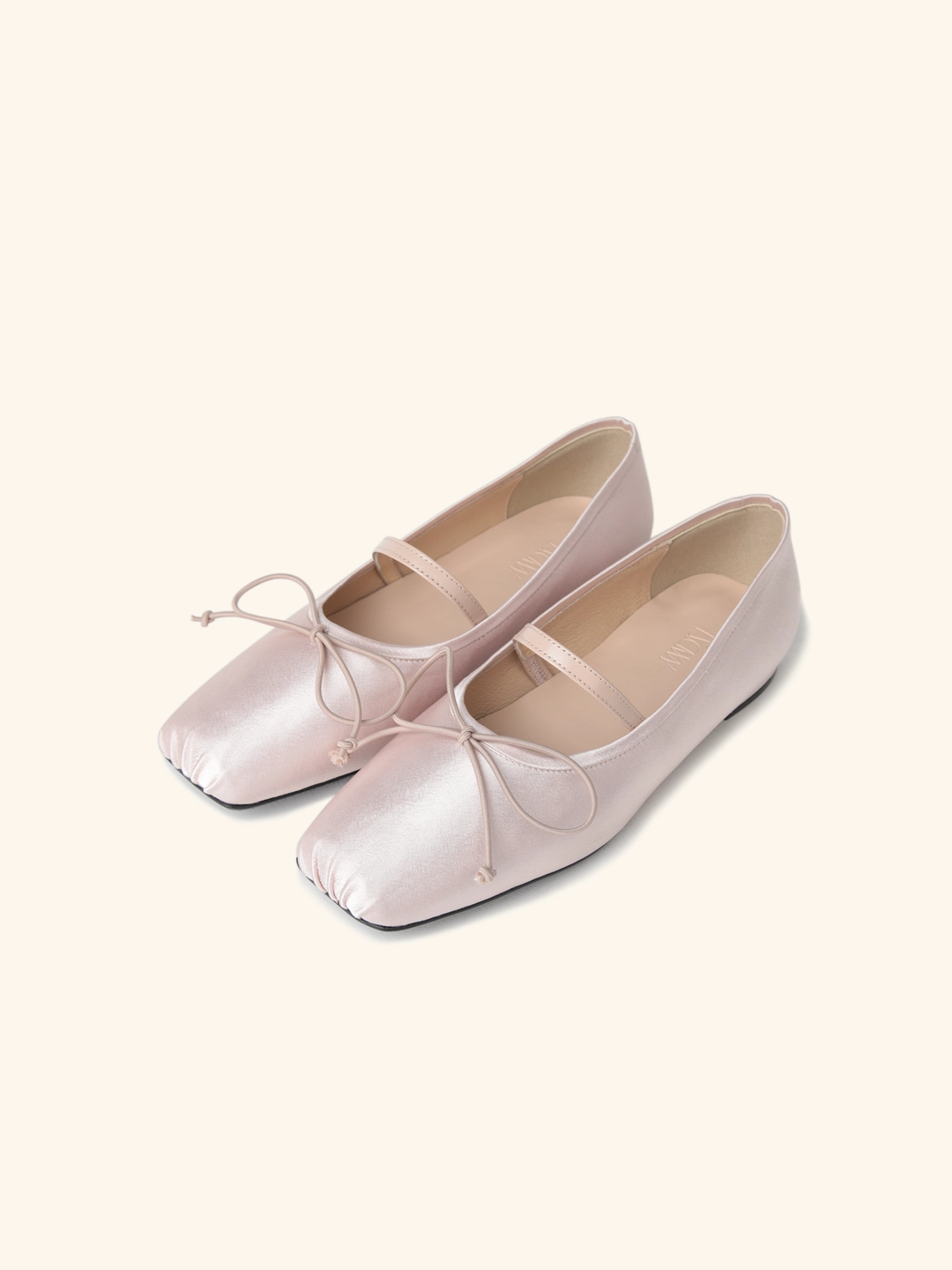 러브듀이 PLIE ribbon flat / 핑크샤틴 상품 이미지 1