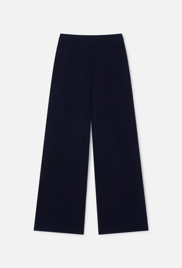 Cashmere Center Line Pants (Navy)