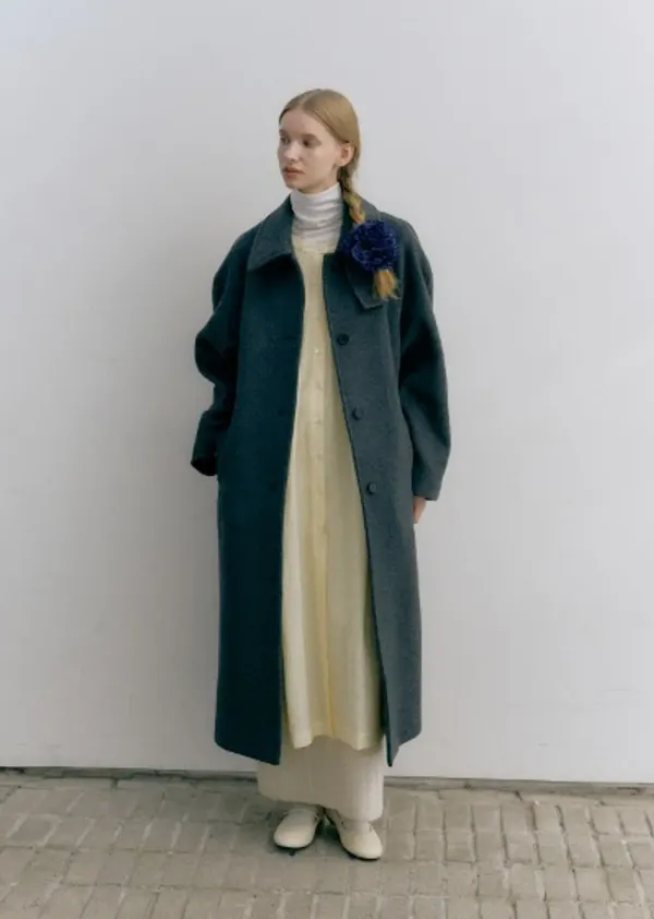 SINGLE BALMACAAN LONG COAT (dust gray)