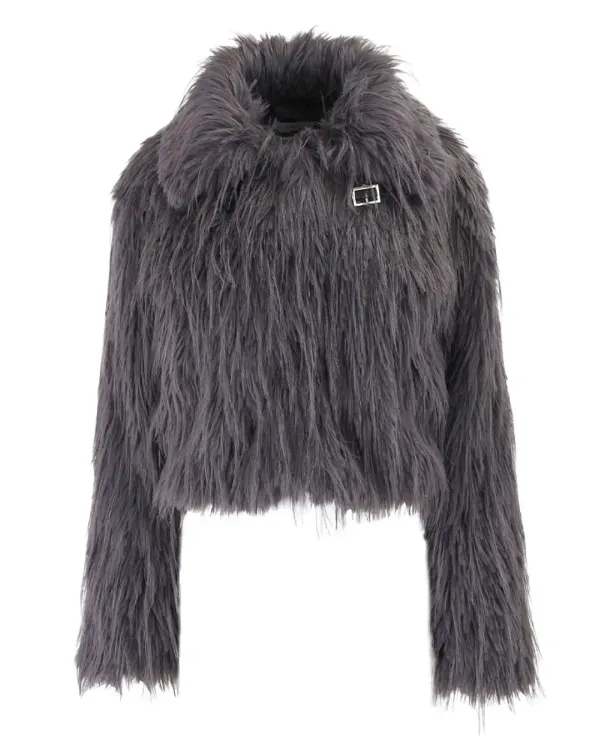 FLUFFY LONG HAIR FUR JACKET (2 colors)