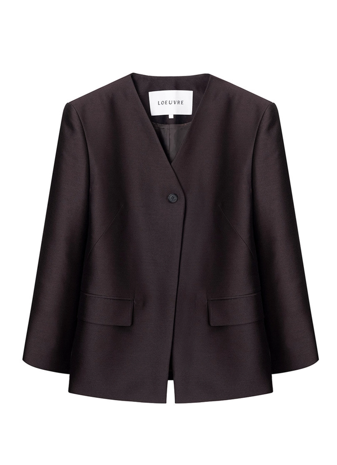 루에브르 Wool Silk V-neck Slim Jacket SW5AJ318-94 상품 이미지 3