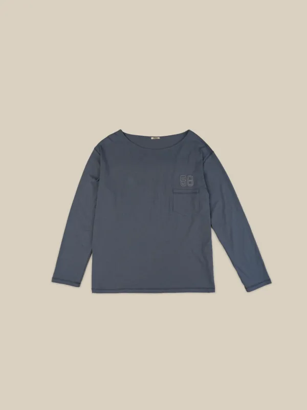 PATCHED POCKET OFF SHOULDER T [ JEAN ]