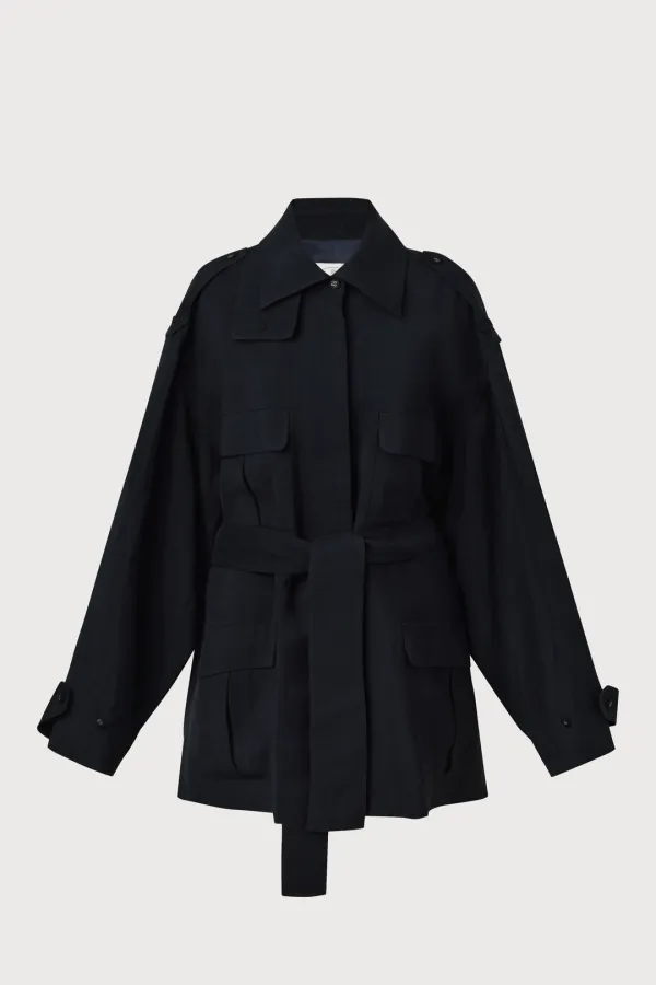 Part.8 Airflow vivas trench (navy, cream)