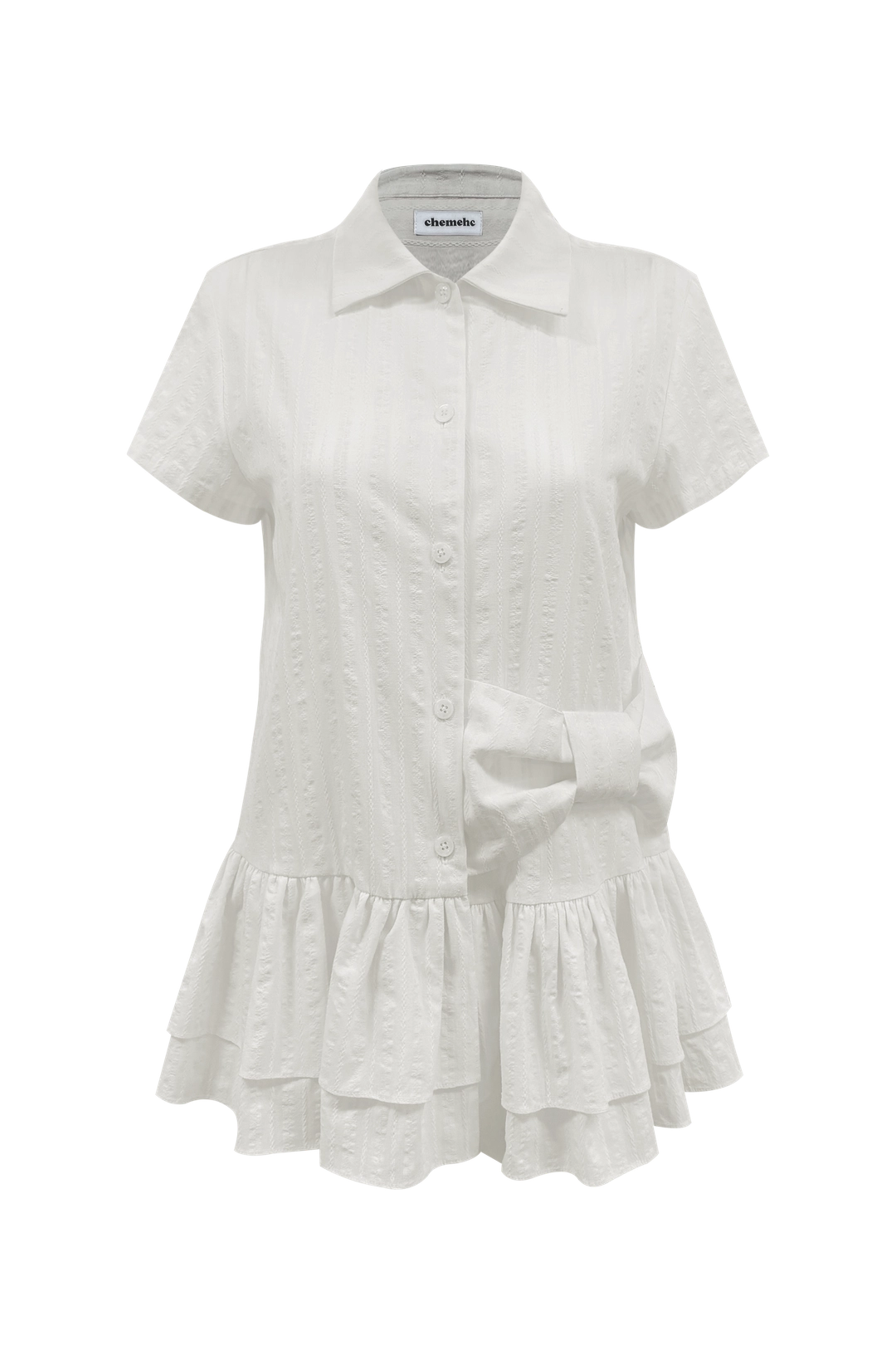 체메씨 BOW FRILL PETIT SHIRT (IVORY) 상품 이미지 2