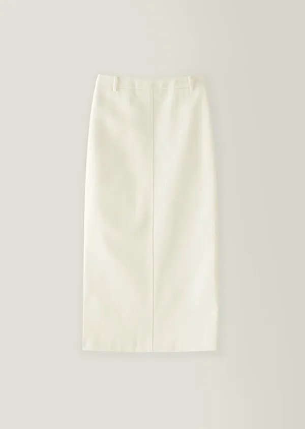 (5TH RE-ORDER) 90’s long pencil skirt / Ivory