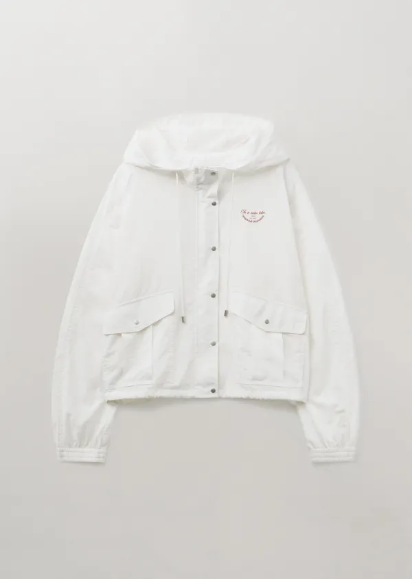 HOODIE WINDBREAKER (sand ivory)