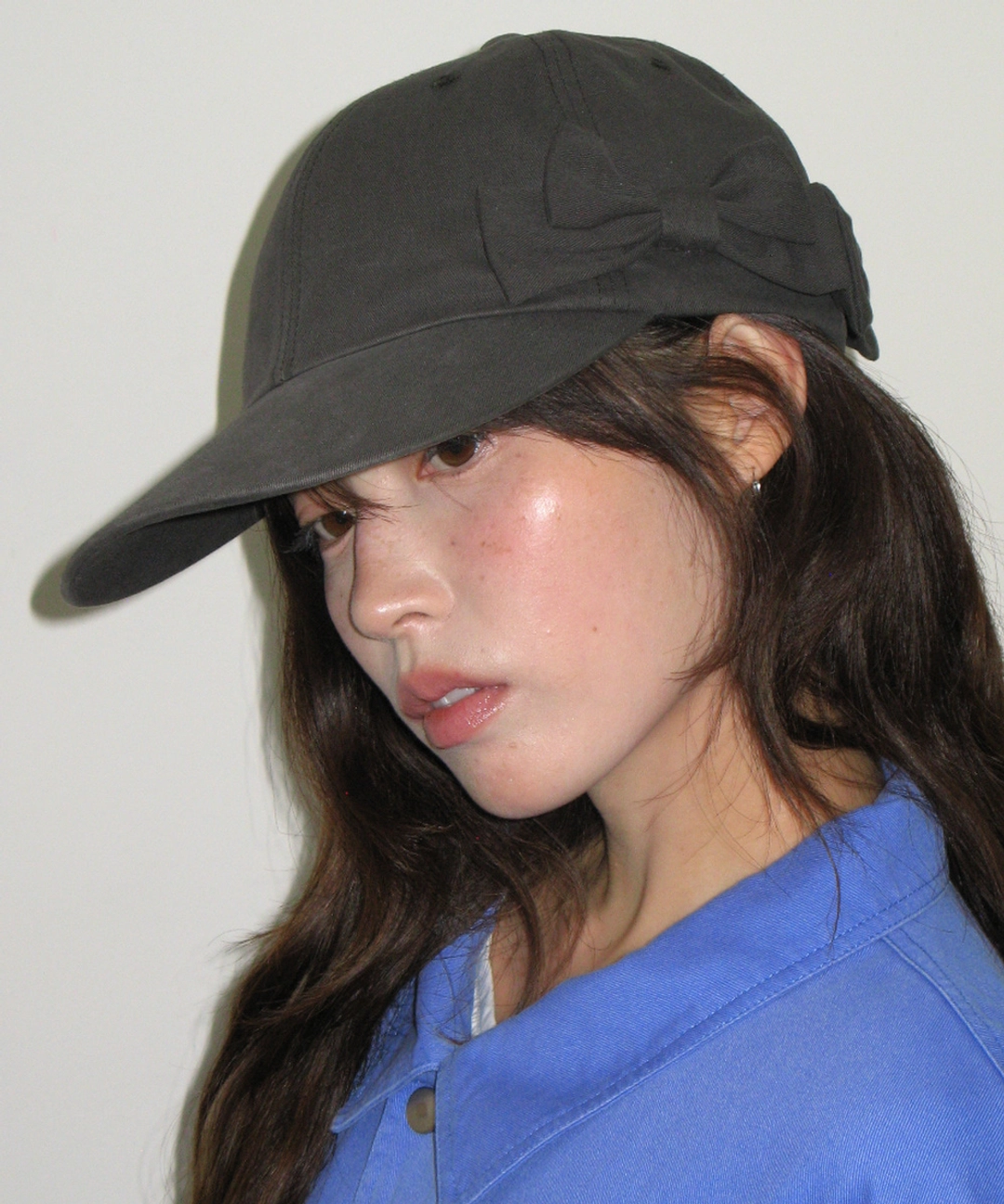 론론 TRIPLE RIBBON WASHED BALL CAP CHARCOAL 상품 이미지 1