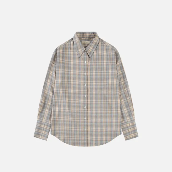 SITP5246 소프트 멀티 체크 셔츠_Blue gray