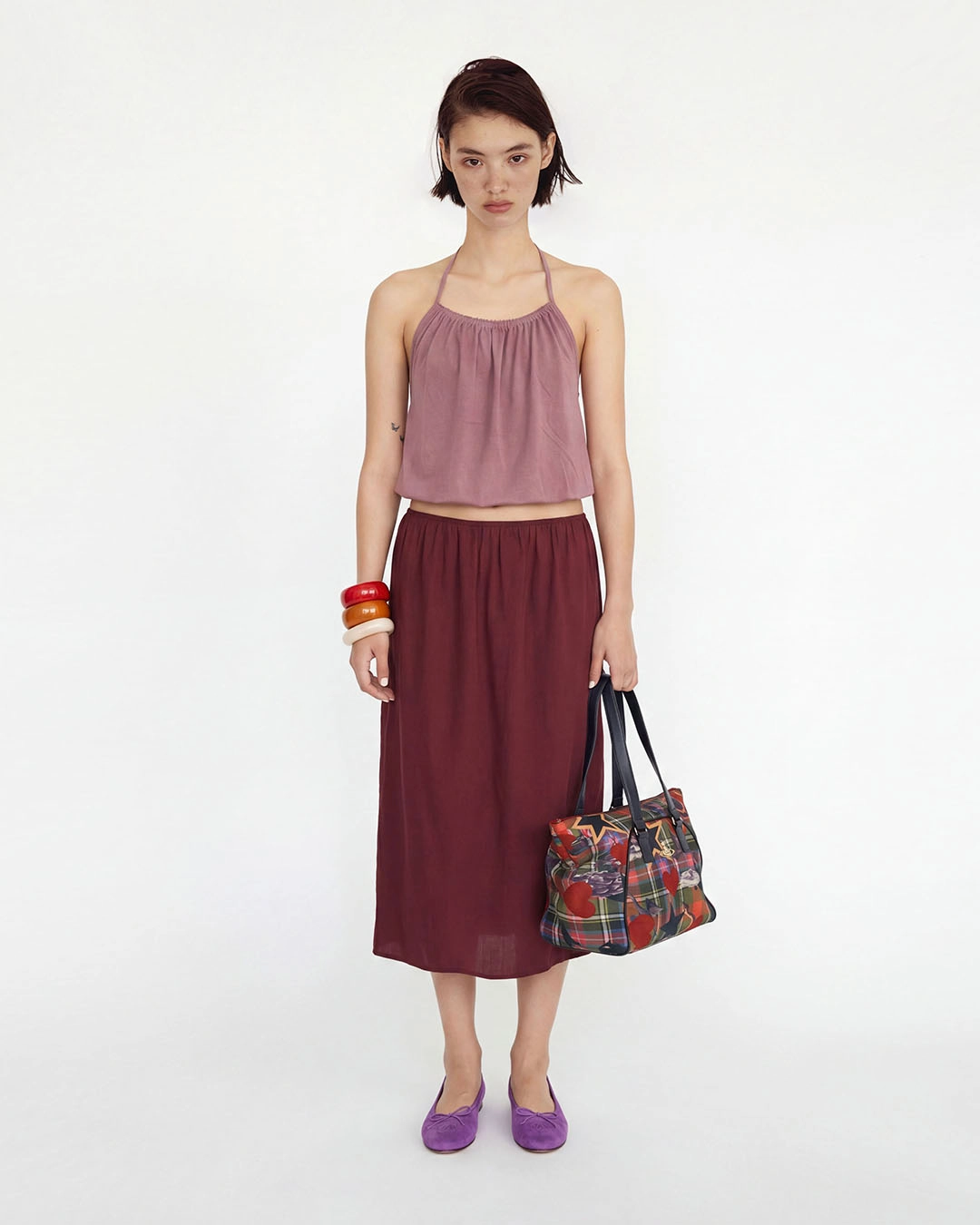 루루서울 SUNLIT SLIT SKIRT (RED) 상품 이미지 2