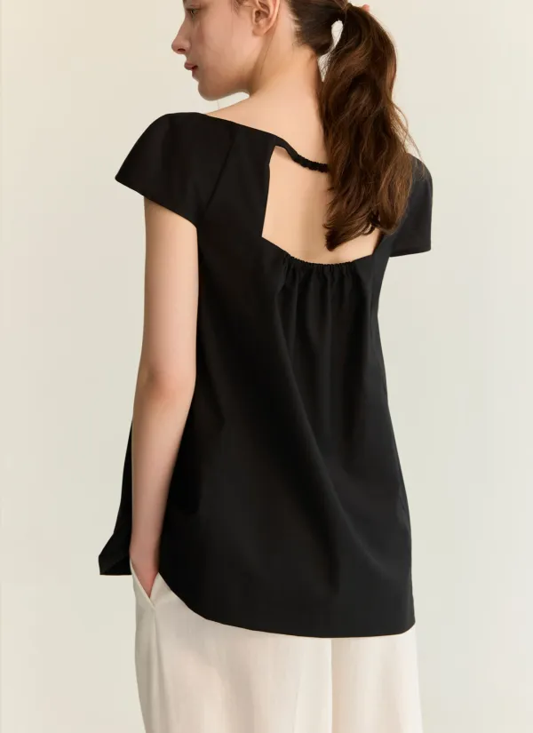[4차 리오더] minimal off-shoulder blouse_bk