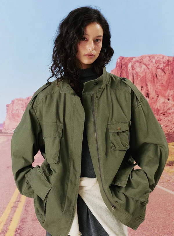 [7th] UNTIL FIELD JACKET_KHAKI