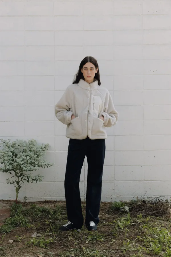 Folk corduroy slim pants (navy)