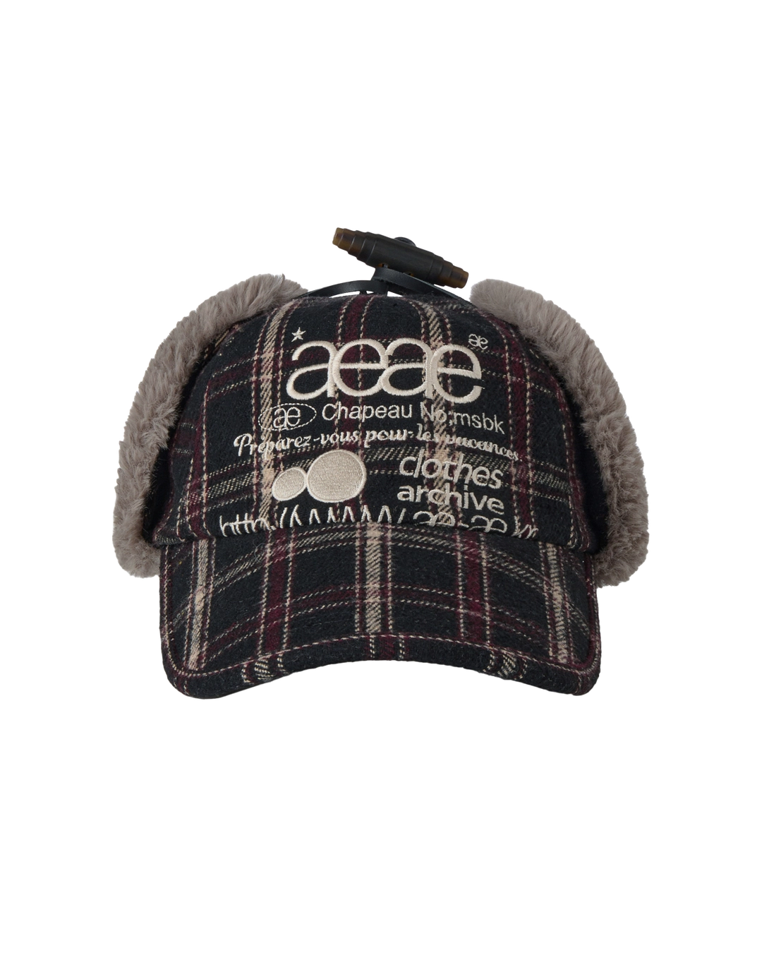 에이이에이이 WEB LOGO TROOPER CAP [CHECK BLACK] 상품 이미지 3