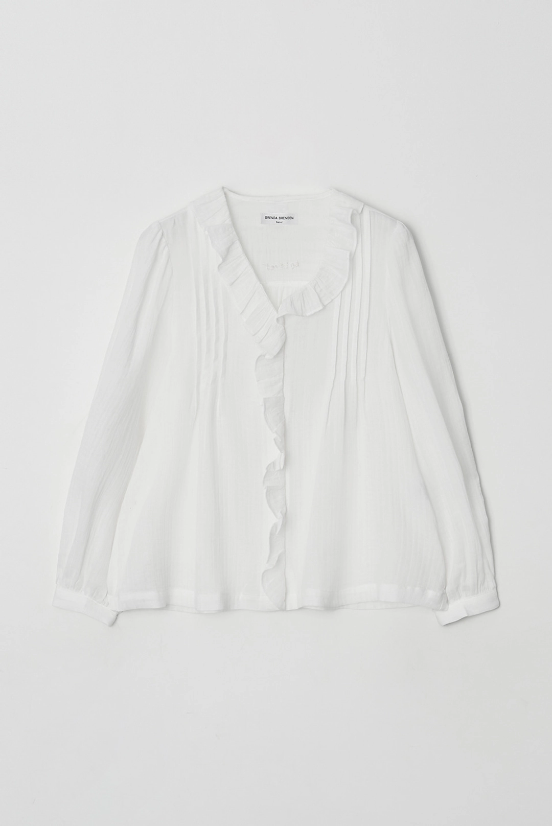 브렌다 브렌든 renee frill blouse - ivory 상품 이미지 1