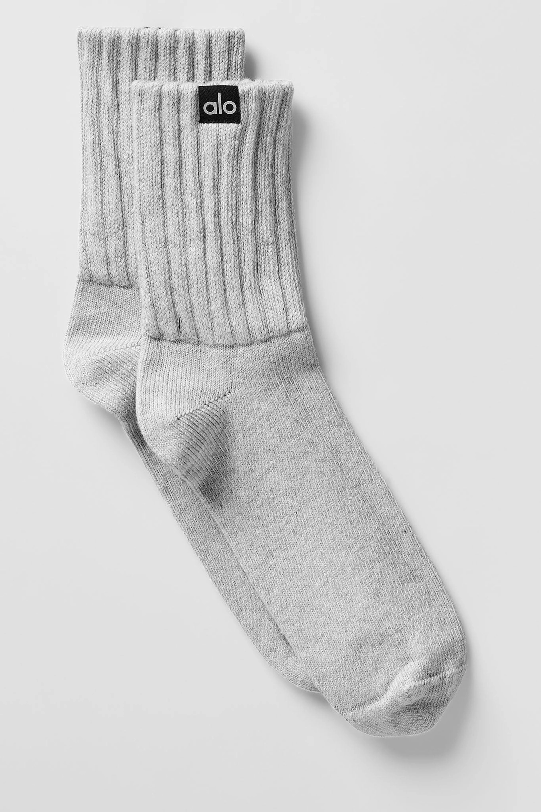 알로요가 Unisex Half-Crew Scrunch Sock - Athletic Heather Grey 상품 이미지 2