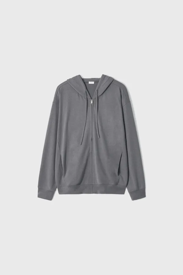 [3rd] Brushed Jersey Zip Hoodie (Gray)